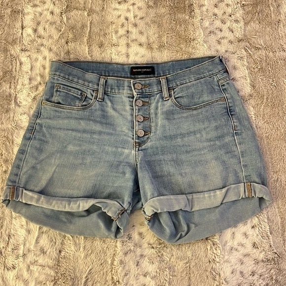 Banana Republic Pants - Banana Republic High-Waisted Denim Shorts